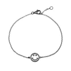 Pulsera Plata Negra 17+1,50cm PU00156RU Smile
