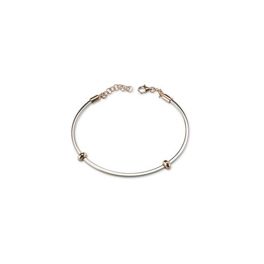 Bracelet Sovrani en argent rose 7 cm J008 flexible avec noms dansants