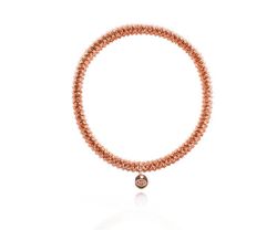 Pulseira Prata Rosa 5mm PUL0191RO Mola Elástica