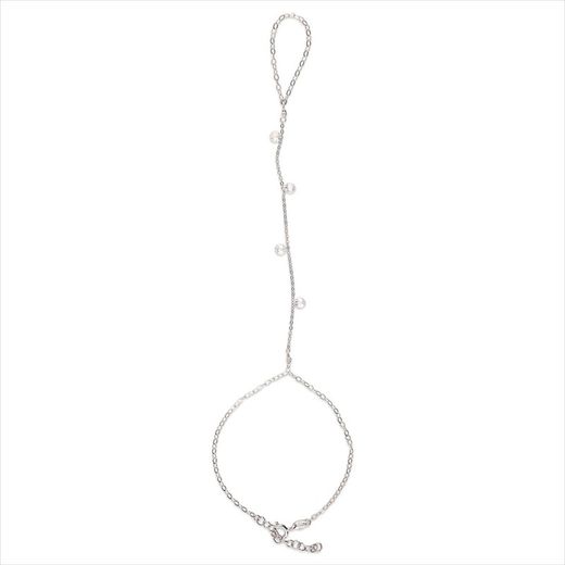 Sovrani Silver Bracelet 16+3cm AVP103 Ring with White Stones