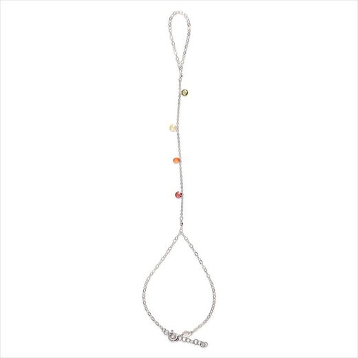 Polsera Plata Sovrani 16+3cm AVP104 Aniller Amb Pedres Multicolor