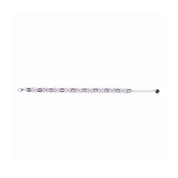 Pulsera Plata Sovrani 16+3cm J10287 Cristales Lavanda Con Circonitas