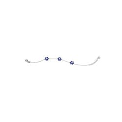 Bracelet Sovrani en argent 16+4 cm J7374 avec fleurs en zircone bleue