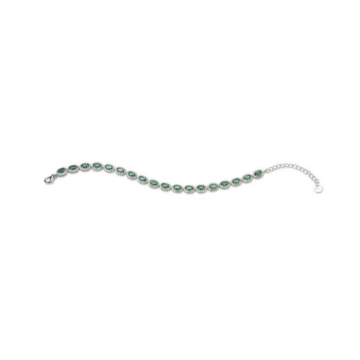 Bracelet Sovrani en argent 16+4 cm J8186 avec émeraudes et zircones