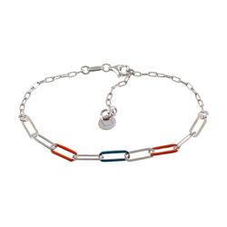 Pulsera Plata Sovrani 17+3cm AVP176 Eslabones Multicolor