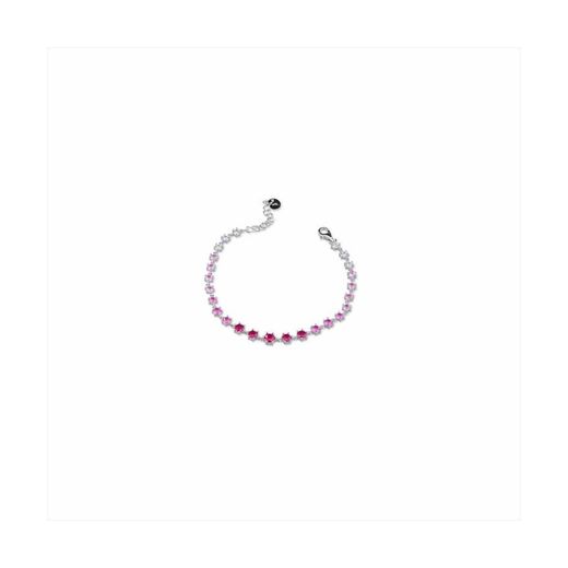 Bracelet Sovrani en argent 17+4 cm J8370, rubis et zircons dégradés