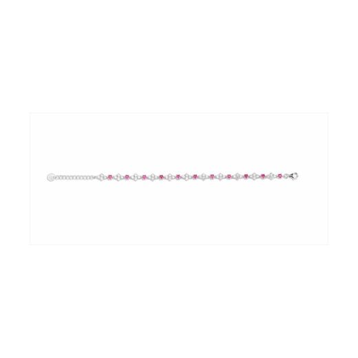 Polsera Plata Sovrani 17+4cm J9540 Rubies Amb Circonites