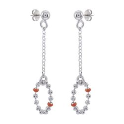 Pulsera Plata Sovrani AVP300 Colgante Bolas Con Esmalte Naranja