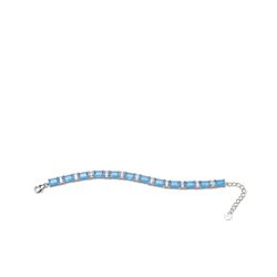 Pulsera Plata Sovrani J8173 Circonitas Aguamarina