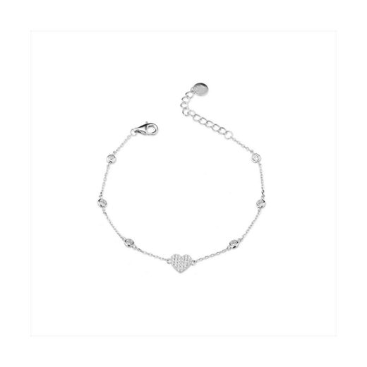 Pulsera Plata Sovrani Mujer J11648 Corazón C. Circonitas 16+4