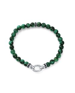 Pulsera Plata Viceroy Hombre 13256P000-42 Piedras Naturales Verdes