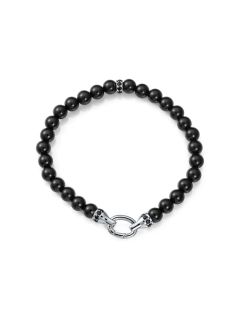 Pulsera Plata Viceroy Hombre 13256P000-45 Piedras Naturales Negras