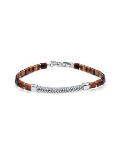 Pulsera Plata Viceroy Hombre 13257P000-44 Cadena Plateada Piedras Naturales