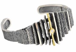 Pulsera Plata Y Oro Arior Junc Con Diamante 3020003XU