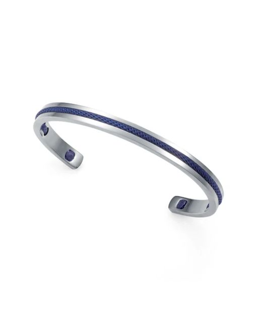 Pulsera Rígida Acero Viceroy Hombre 14389P01013 Cordón Azul