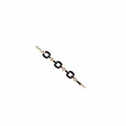 Pulsera Sovrani Bronce 15+4cm J10850 Chapado Eslabones Negros