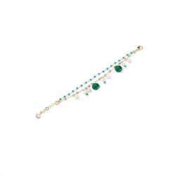 Pulsera Sovrani Bronce 18+3cm J10723 Chapado Campana Verde
