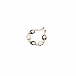 Pulsera Sovrani Bronce 19+5cm J10851 Chapado Con Piedras Blancas