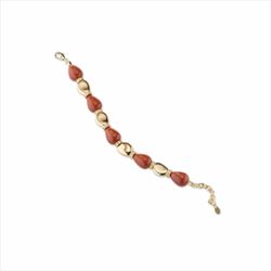 Pulsera Sovrani Bronce 19+5cm J11421 Chapado Con Pasta Coral