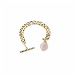 Pulsera Sovrani Bronce 20cm J11358 Chapado Piedra Blanca