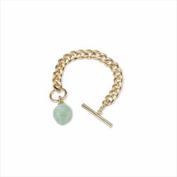Pulsera Sovrani Bronce 20cm J11362 Chapado Piedra Verde