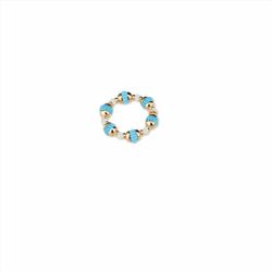 Pulsera Sovrani Bronce 6cm J10864 Chapado Con Piedras Turquesa