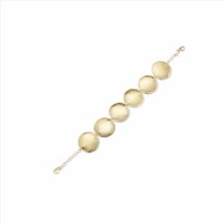 Pulsera Sovrani Plata Dorada 18+3cm J11328 Chapa Redondo
