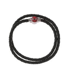 Pulsera Spiderman Acero MST2002B Piel Tejida Spiderman