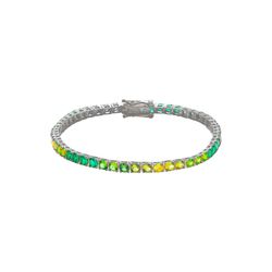 Pulsera Tenis Plata Mujer PUZ0147RHEV30 Circonitas Verdes Multicolor