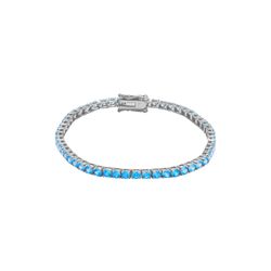 Pulsera Tenis Plata Mujer PUZ0147RHZA25 Circonitas Azules