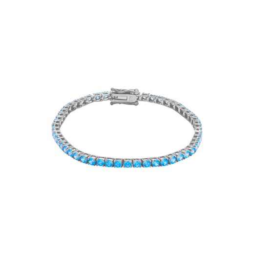 Pulsera Tenis Plata Mujer PUZ0147RHZA30 Circonitas Azules