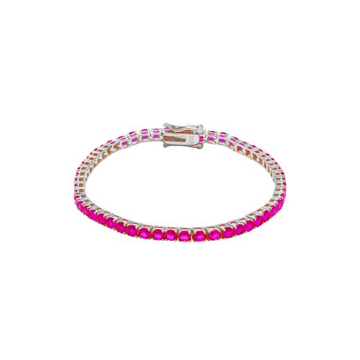 Pulsera Tenis Plata Mujer PUZ0147RHZR20 Circonitas Rubí