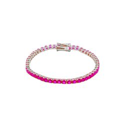 Pulsera Tenis Plata Mujer PUZ0147RHZR25 Circonitas Rubí