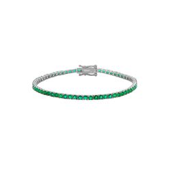 Pulsera Tenis Plata Mujer PUZ0147RHZV25 Circonitas Verdes