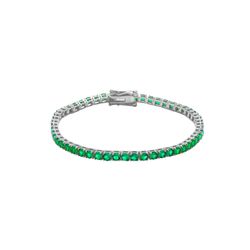Pulsera Tenis Plata Mujer PUZ0147RHZV30 Circonitas Verdes