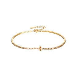 Pulsera Tenis Plata Dorada Mujer PUZ0123DOVA Circonita Marquesa