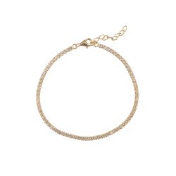Pulsera Tenis Plata Dorada Mujer PUZ0128DO Circonitas