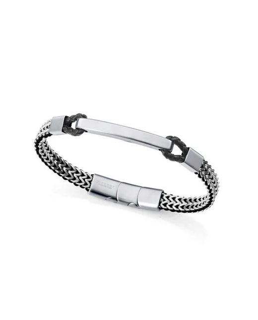 Viceroy Steel Bracelet 19.5+1cm Men's 14219P01000 Black Braided Leather Chain