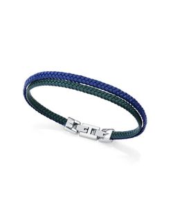 Pulsera Viceroy Acero 19,5cm Hombre 15168P01016 Piel Azul Bicolor Verde