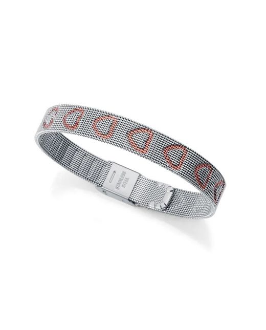 Viceroy Bicolor Steel Pink Bracelet 22.5cm Women 14235P01019 Hearts