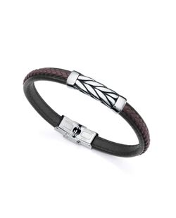 Viceroy Men's Bracelet 14069P01011 Black Bicolor Brown Leather