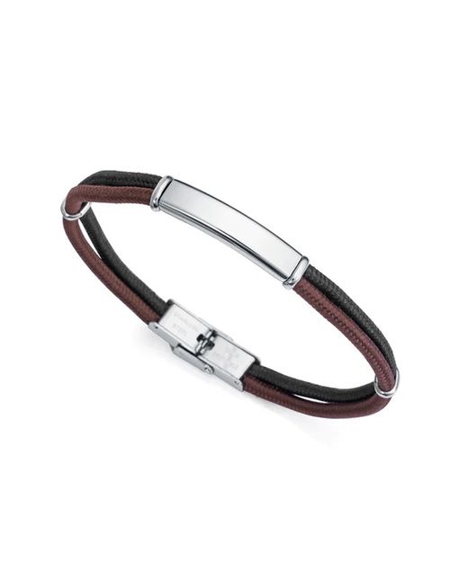 Pulseira masculina de nylon de dois tons Viceroy preto marrom 14018P01011