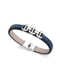 Pulsera Viceroy Hombre Piel Bicolor Negra Azul 15147P01010