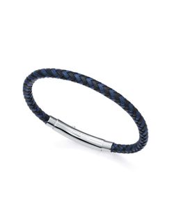 Pulsera Viceroy Hombre Piel Bicolor Negra Azul 75326P01019
