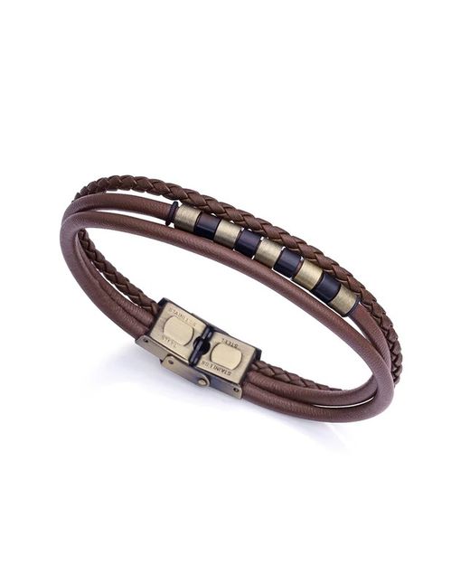 Pulseira masculina de couro marrom Viceroy 1482P01011