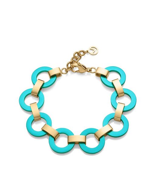 Viceroy Women's Bracelet 14177P09016 Two-tone Gold Turquoise