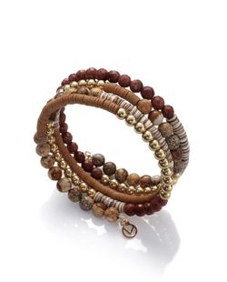 Pulsera Viceroy Mujer Acero Multidorada Marrón 1345P01011