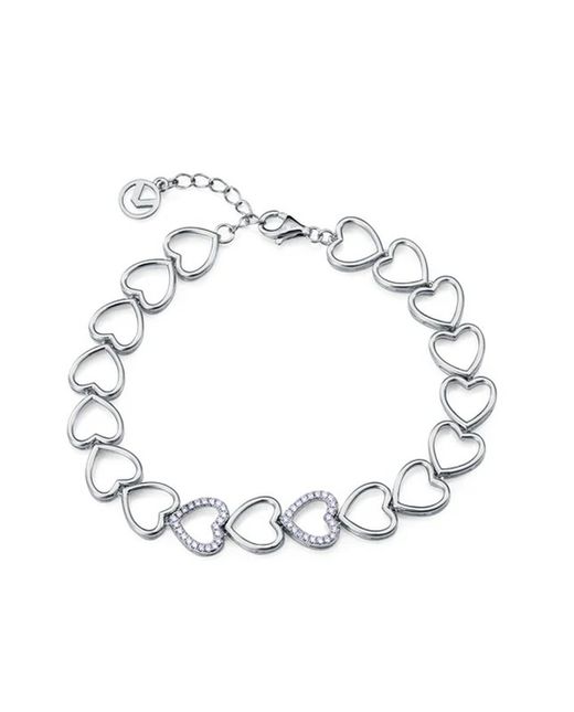 Bracelet Viceroy en argent 17,3 + 2 cm pour femme 2325P000-30, cœurs en zircone
