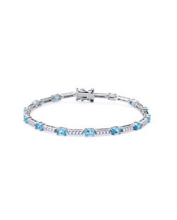 Pulsera Viceroy Plata 18,5cm Mujer 9140P000-30 Circonitas Azules