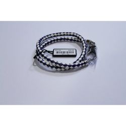 Pulsera Xernus Acero 1073-AA Trenzado Azul Bicolor Blanco